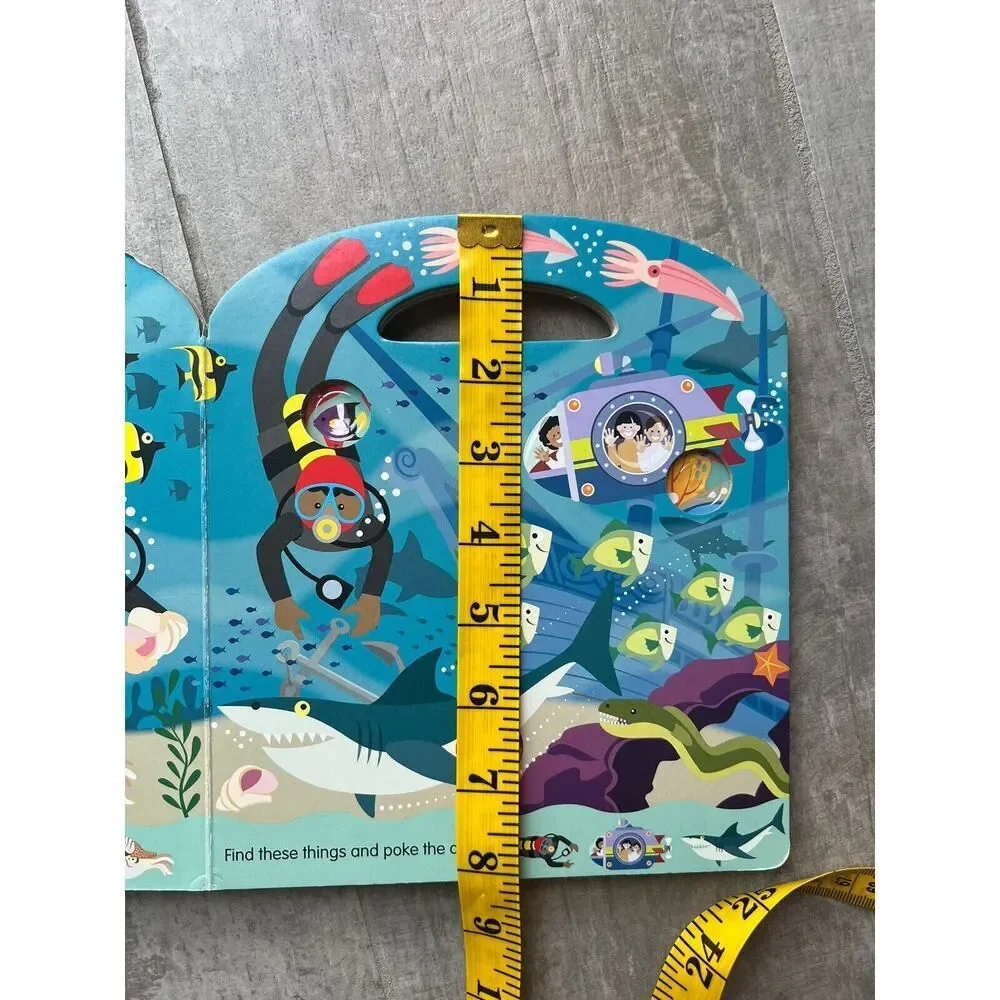 Melissa & Doug Childrens Book - Poke-a-Dot: All Around the Sea Board Book